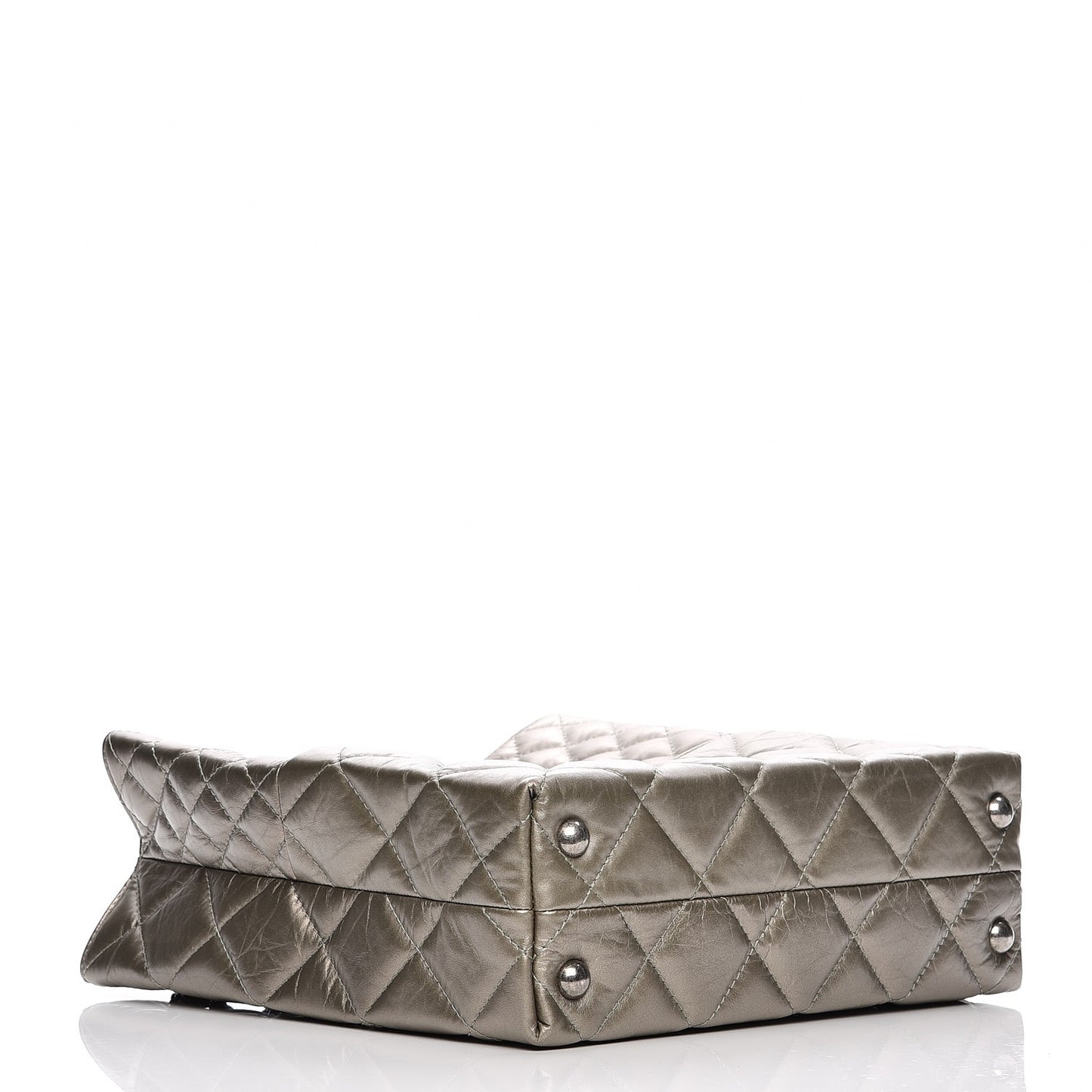 Aged Calfskin Quilted Reissue 2.55 Tote Light Gold