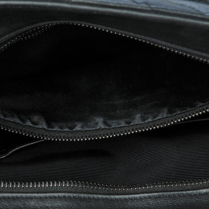 Saint Laurent Sheepskin Matelasse Chevron Large Monogram Shopping Bag Black 14 of 14
