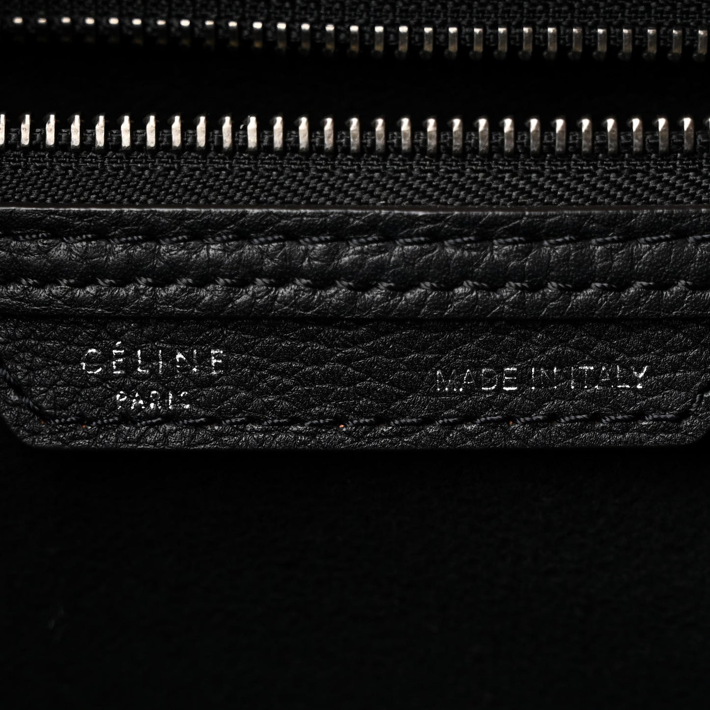 Drummed Calfskin Mini Luggage Black