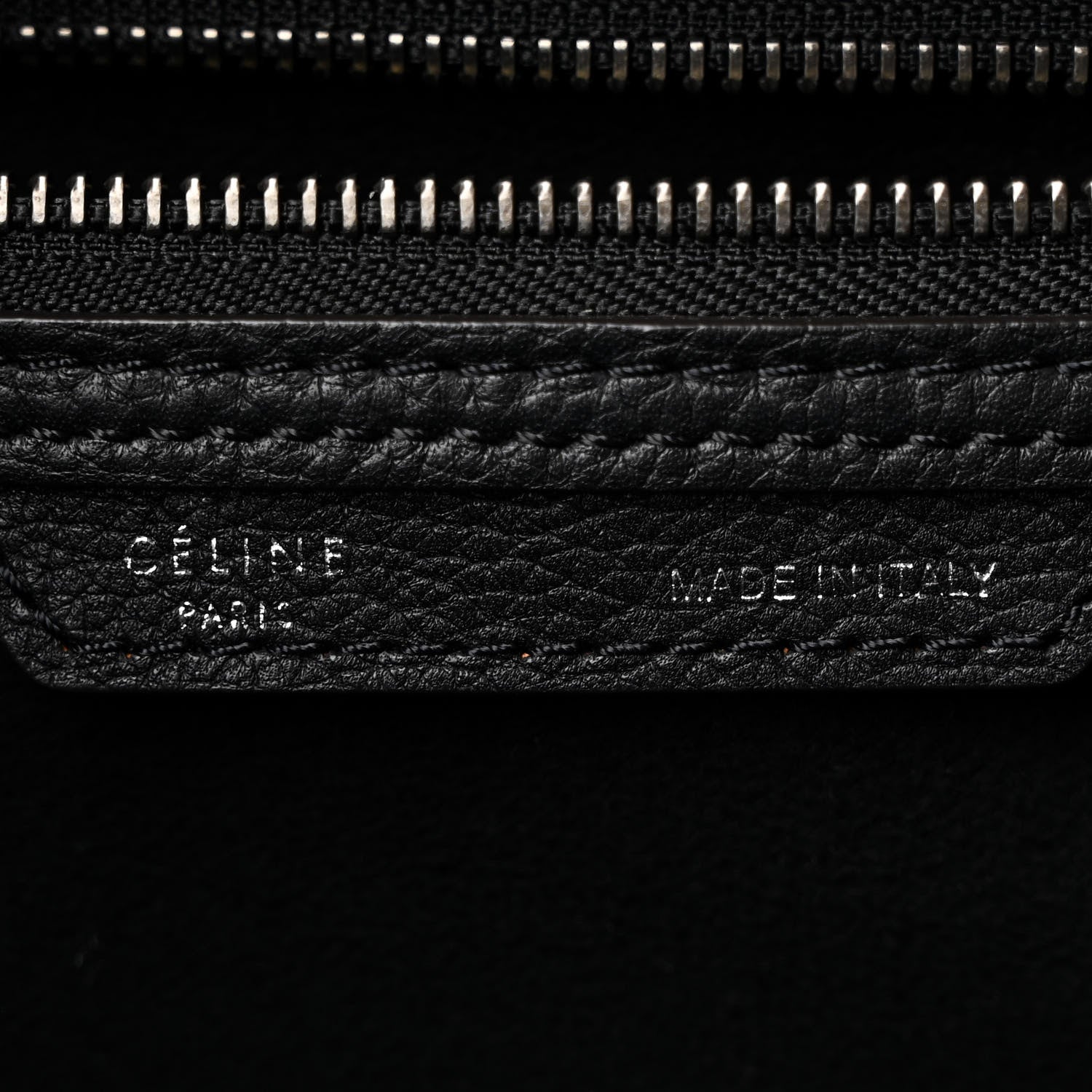 Celine Drummed Calfskin Mini Luggage Black 6 of 10