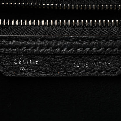 Celine Drummed Calfskin Mini Luggage Black 6 of 10