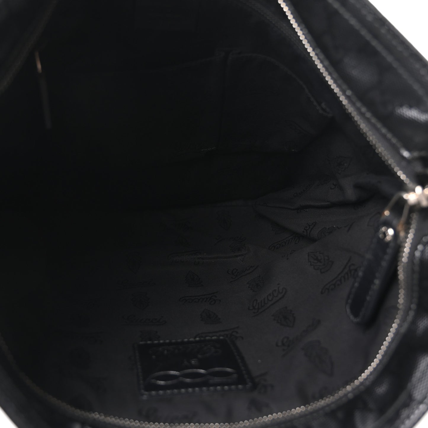 Imprime Monogram Web Medium 500 by Gucci Flat Messenger Bag Black