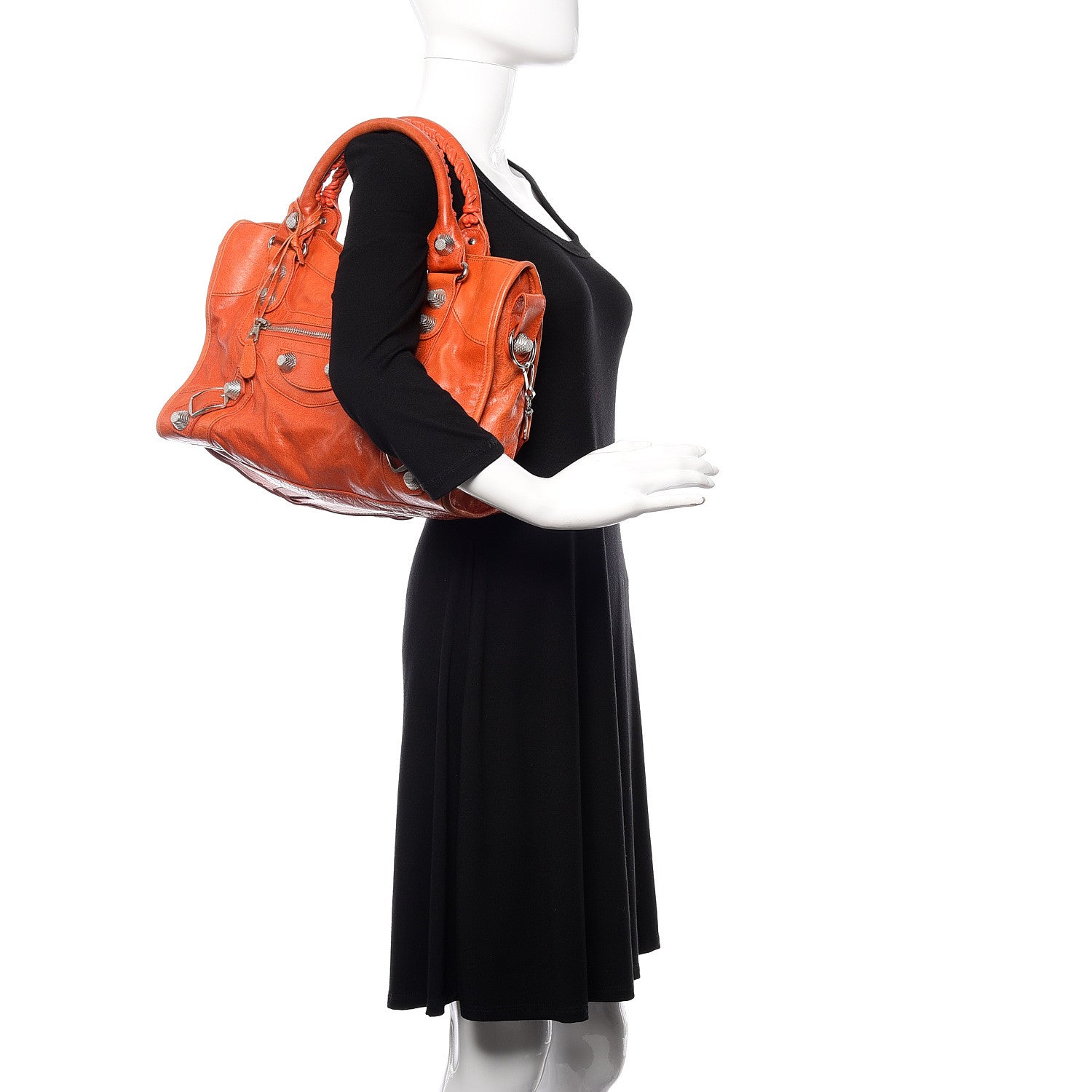 Balenciaga Agneau Giant 21 Silver Hardware City Mandarine 2 of 8
