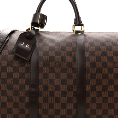 Louis Vuitton Damier Ebene Keepall Bandouliere 55 7 of 11