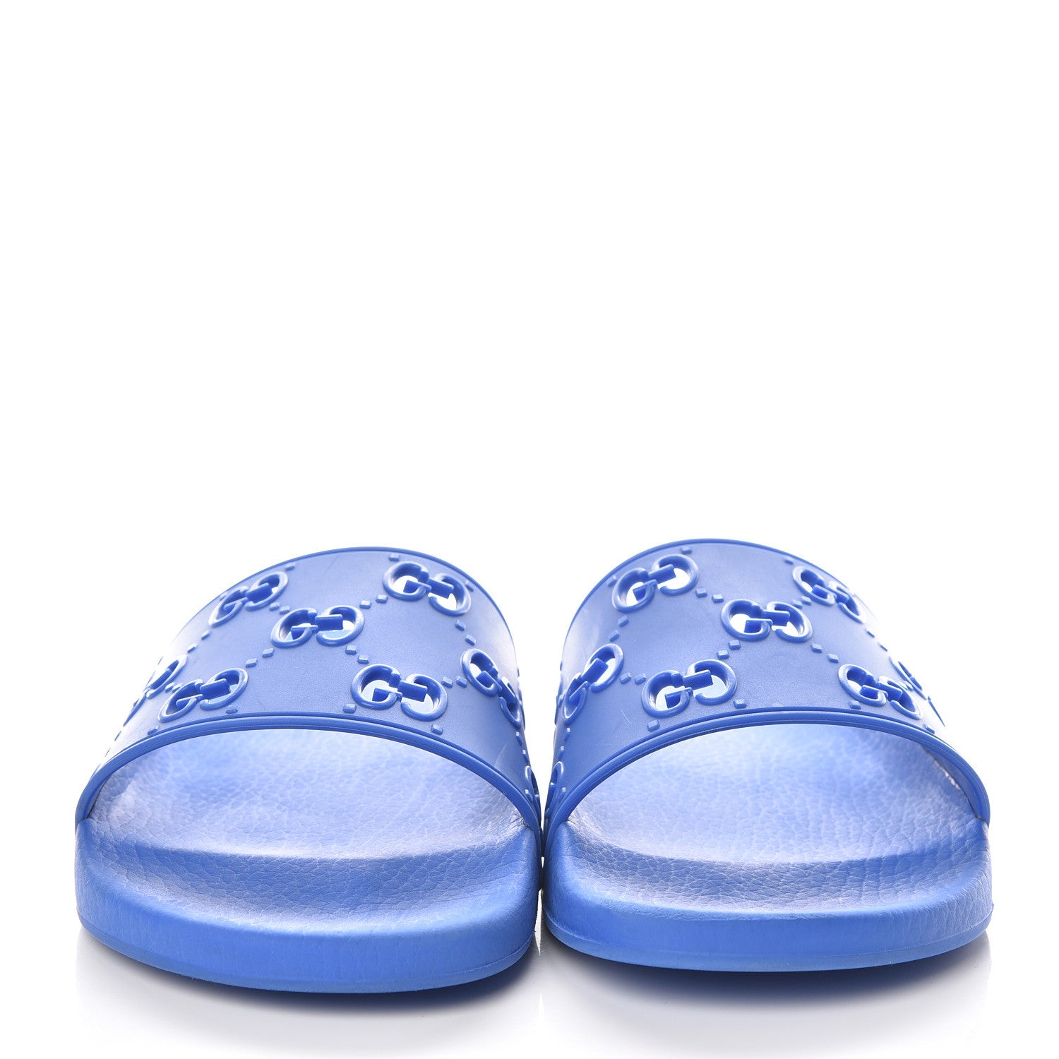 Gucci Rubber GG Monogram Mens Slide Sandals 9 Bright Splash 2 of 11