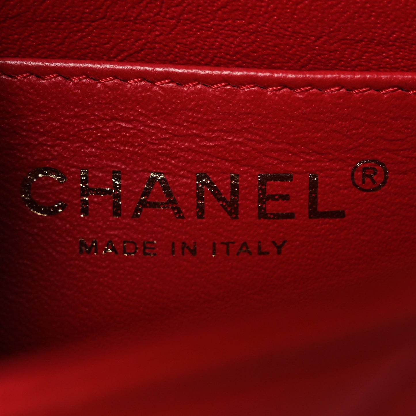 Lambskin Quilted Mini Rectangular Flap Red