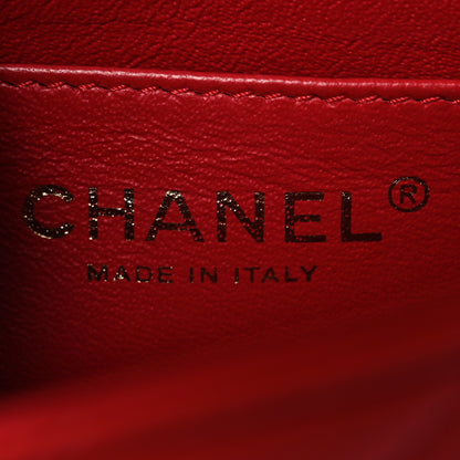 Chanel Lambskin Quilted Mini Rectangular Flap Red 6 of 14