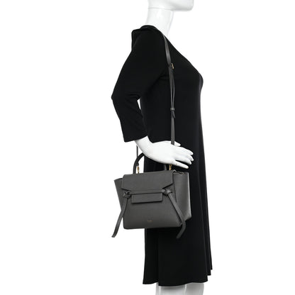 Celine Grained Calfskin Nano Belt Bag Grey 2 of 11