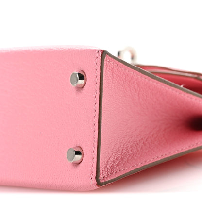 Hermes Chevre Mysore Mini Kelly Sellier 20 Rose Confetti 9 of 10