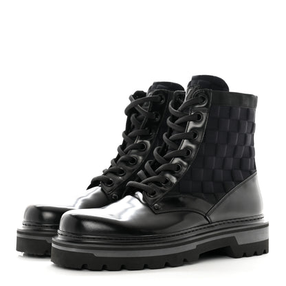 Louis Vuitton Calfskin Damier Mens Ankle Ranger Boots 8 Black 3 of 9