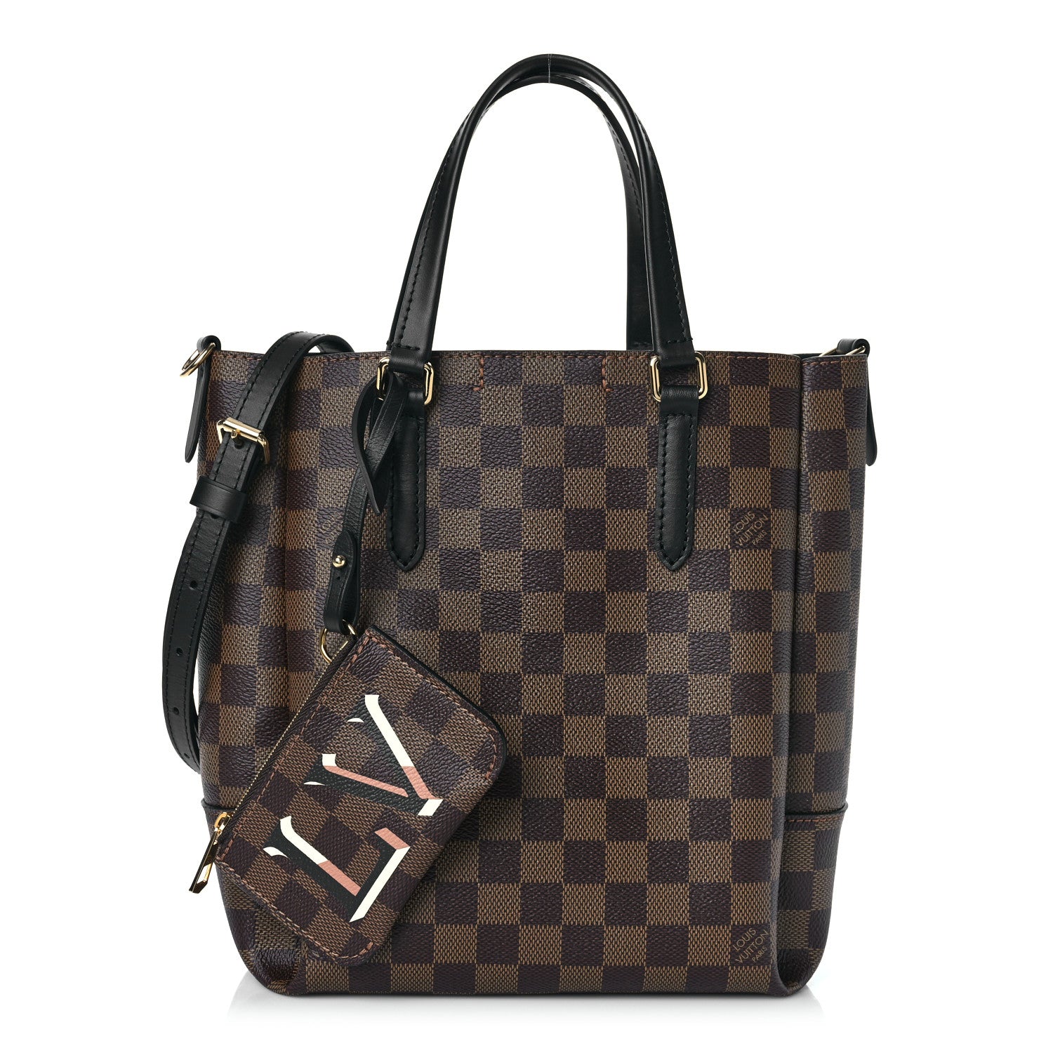Louis Vuitton Damier Ebene Belmont PM Black 1 of 8