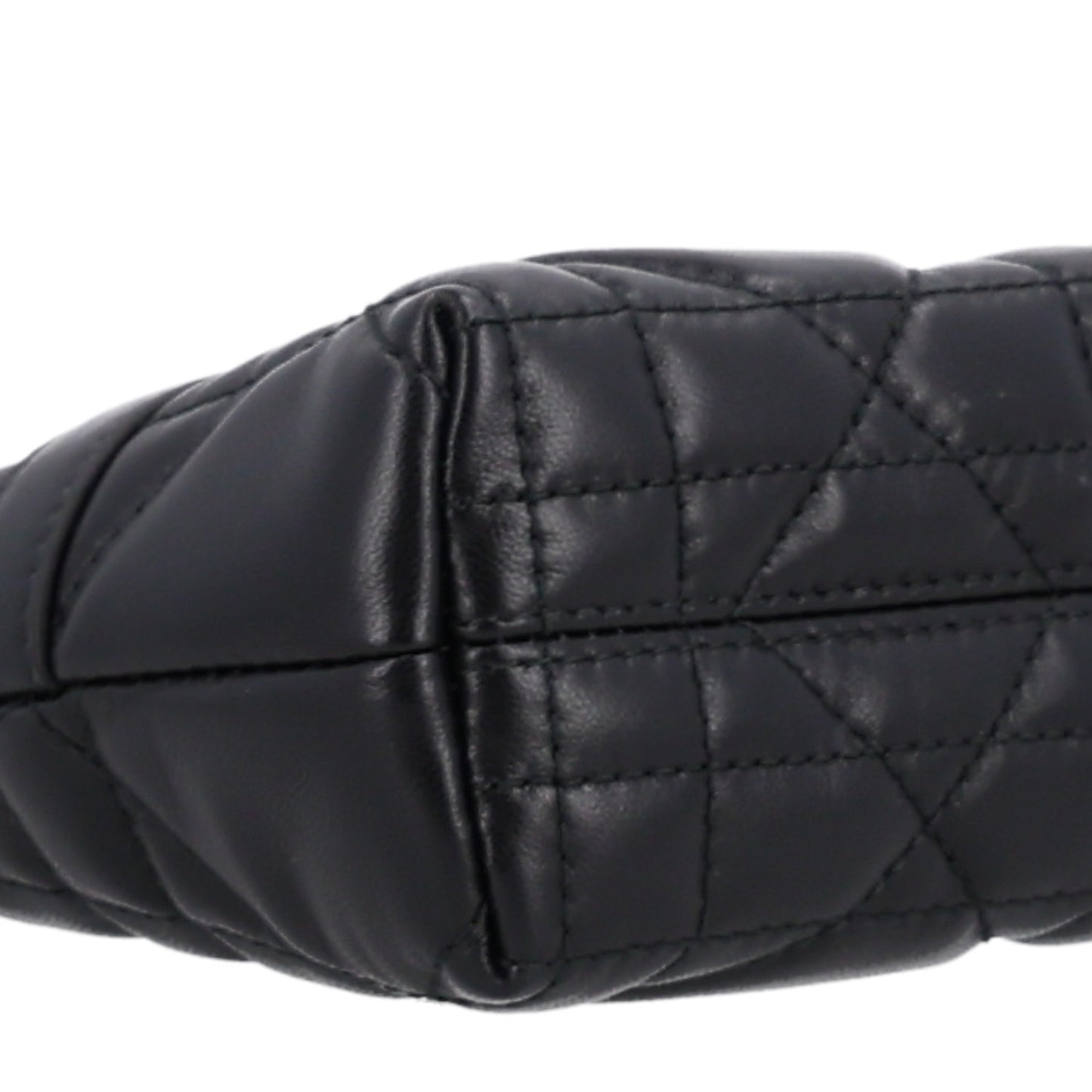Calfskin Macrocannage Miss Caro Mini Hobo Bag Black