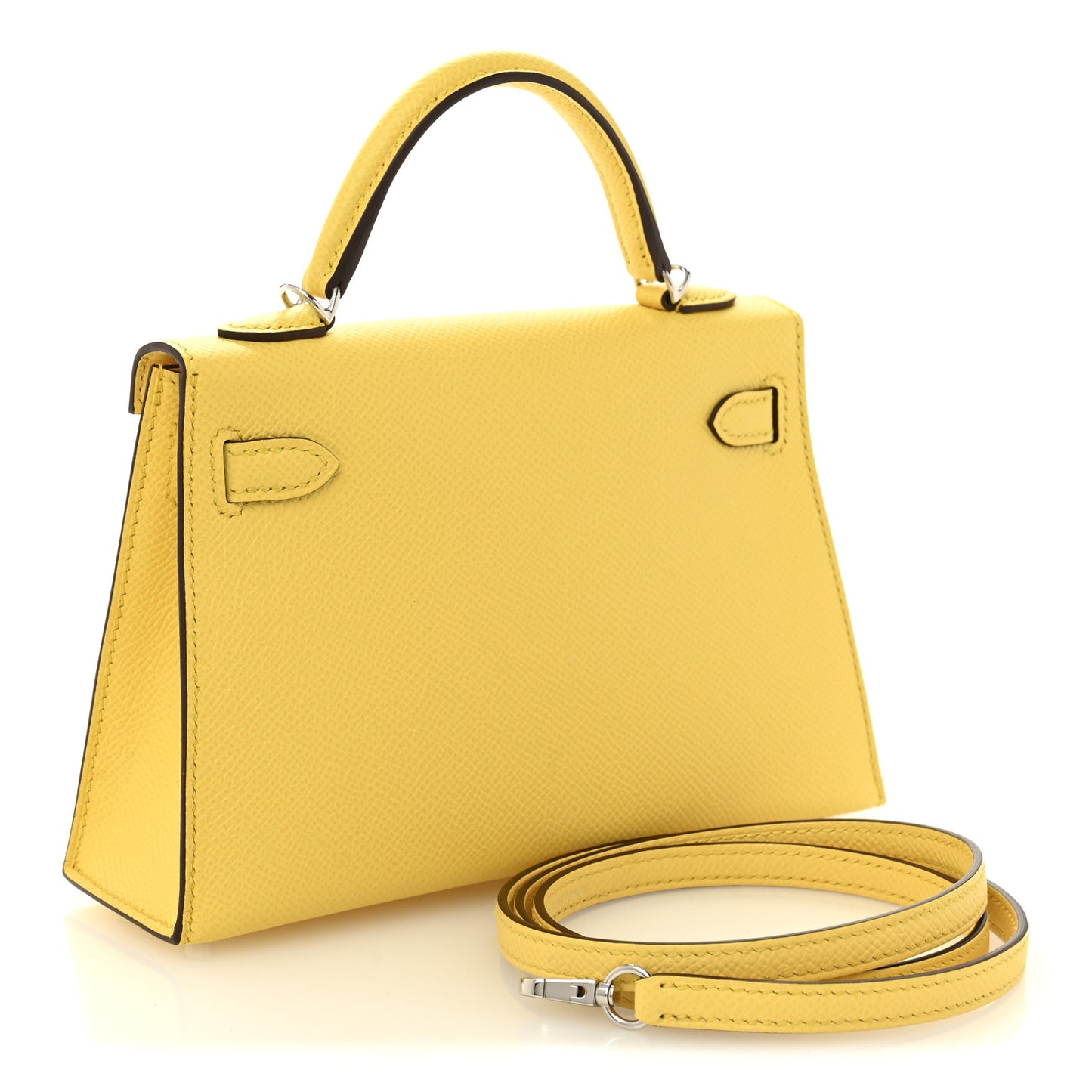 Epsom Mini Kelly Sellier 20 Jaune Mango