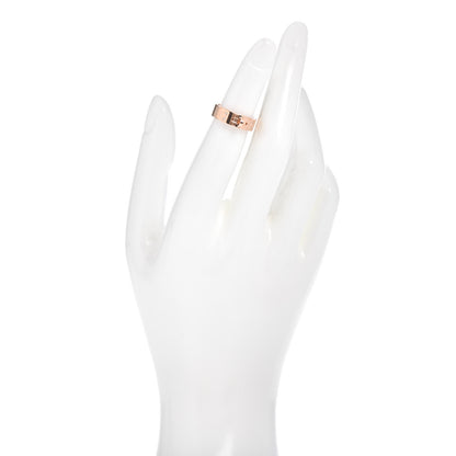 Hermes 18K Rose Gold Diamond PM Kelly Ring 46 3.75 2 of 5
