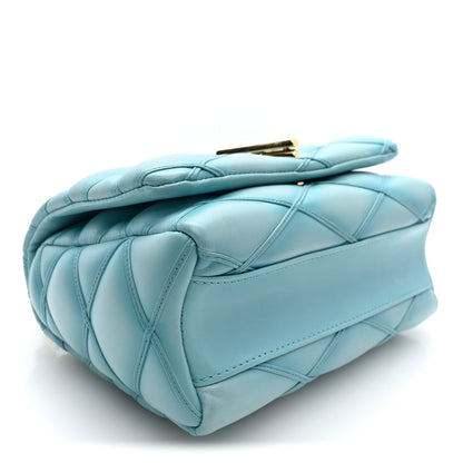 Louis Vuitton Lambskin Malletage Top Handle GO-14 MM Lagoon 5 of 10