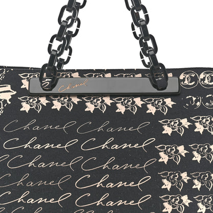 Chanel Canvas Camellia Flower Tote Black 8 of 13