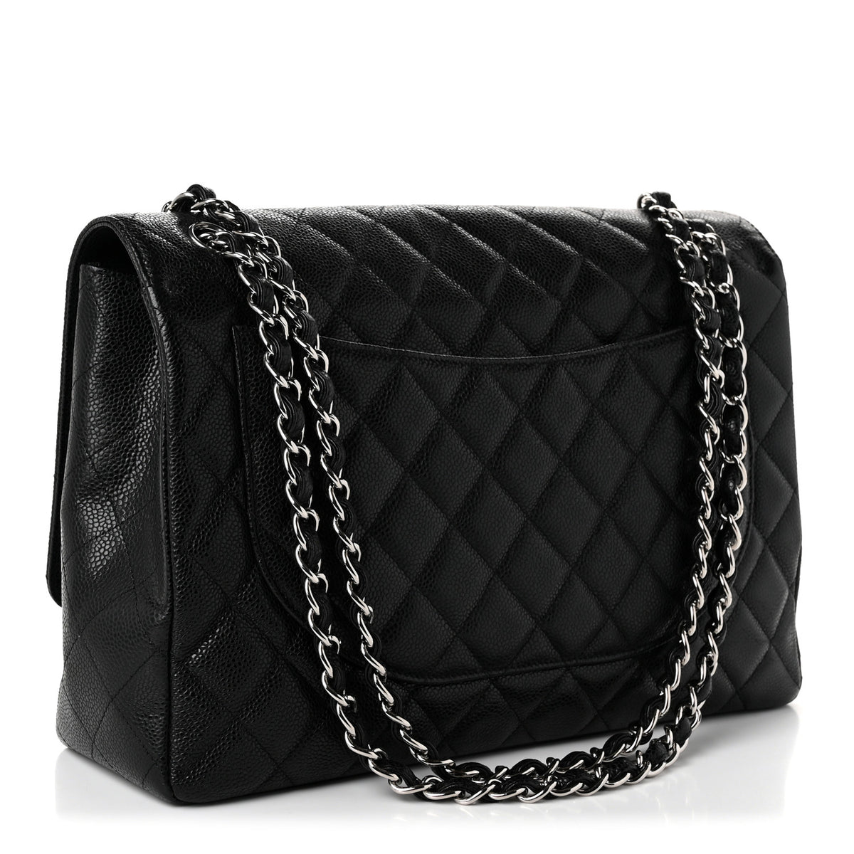 Caviar Quilted Maxi Single Flap Black