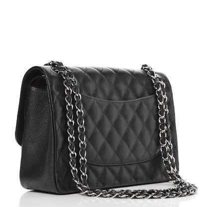 Chanel Caviar Quilted Jumbo Double Flap Black 4 of 11