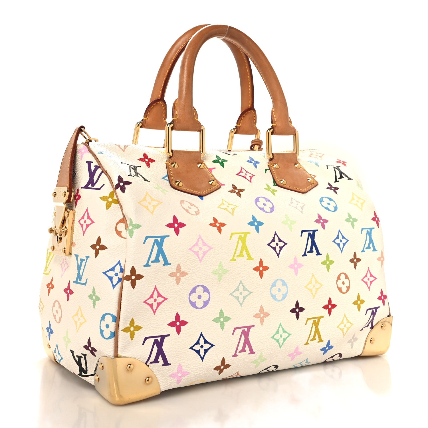 Louis Vuitton Monogram Multicolor Speedy 30 White 3 of 11