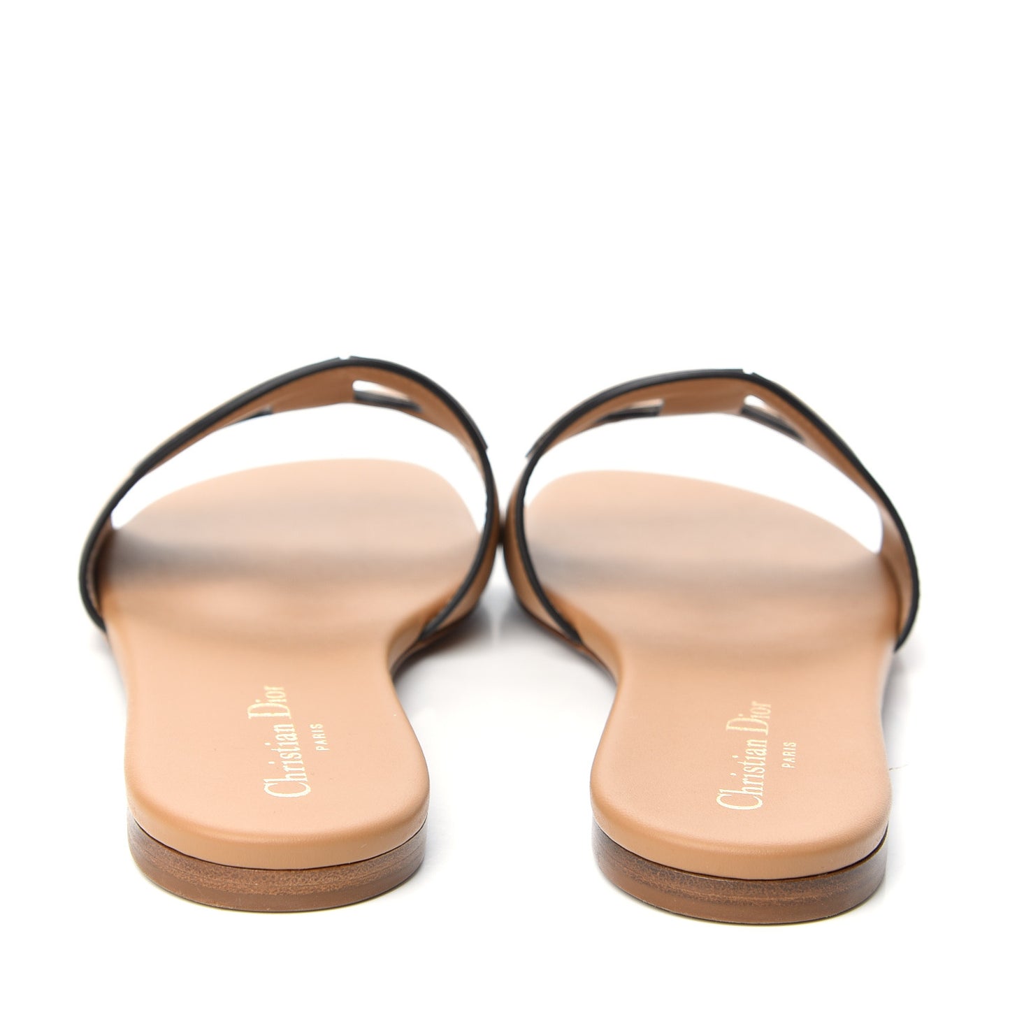 Calfskin D-Club Mule Sandal 38.5 Natural