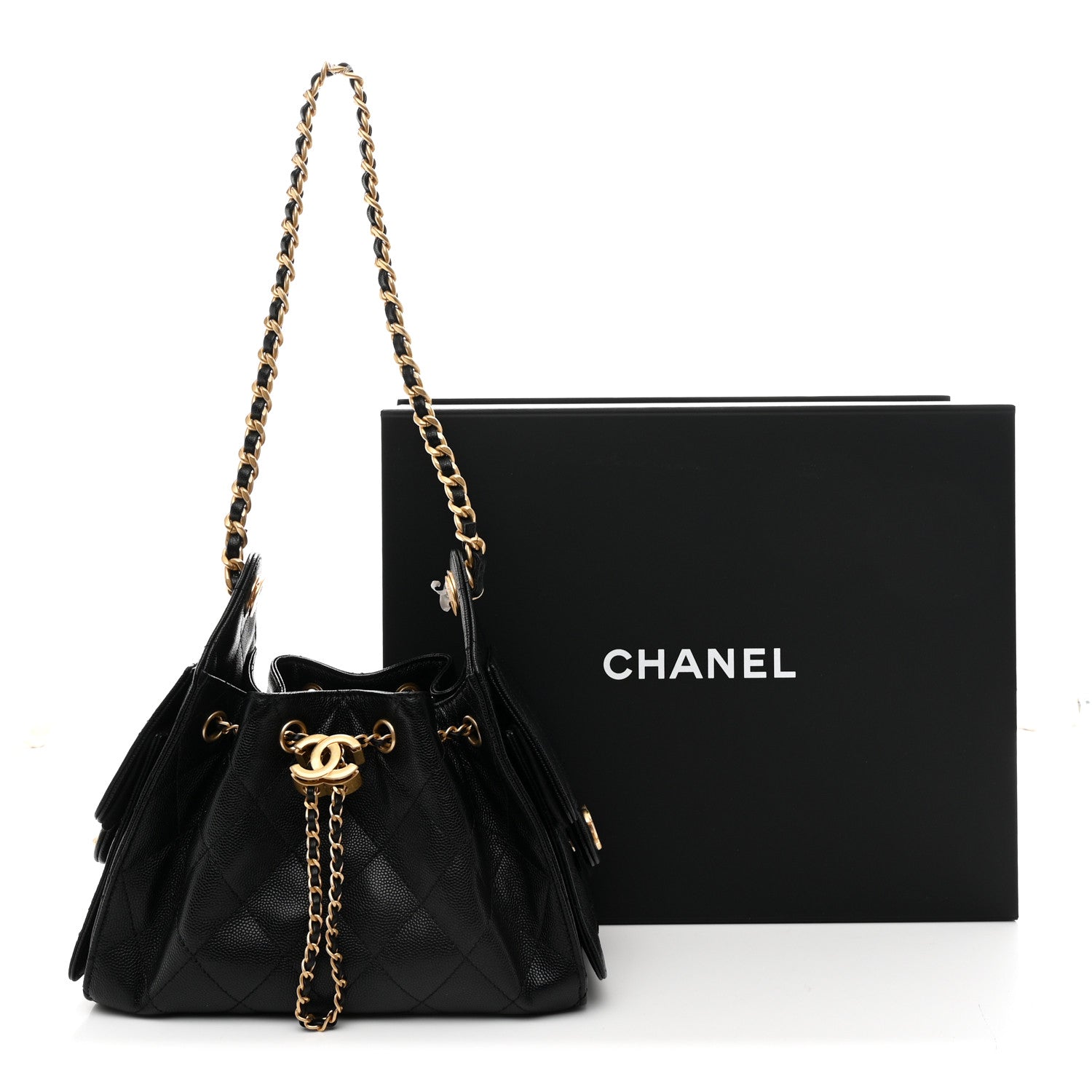 Chanel Caviar Quilted Mini Chanel 25 Handbag Black 11 of 11