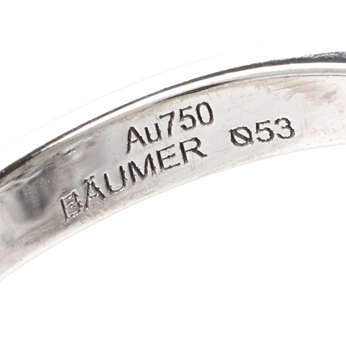 18K White Gold Diamond Fil de Camélia Ring 53 6.25