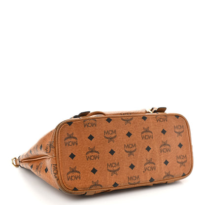 MCM Visetos Medium Essentials Shopper Tote Cognac 4 of 20