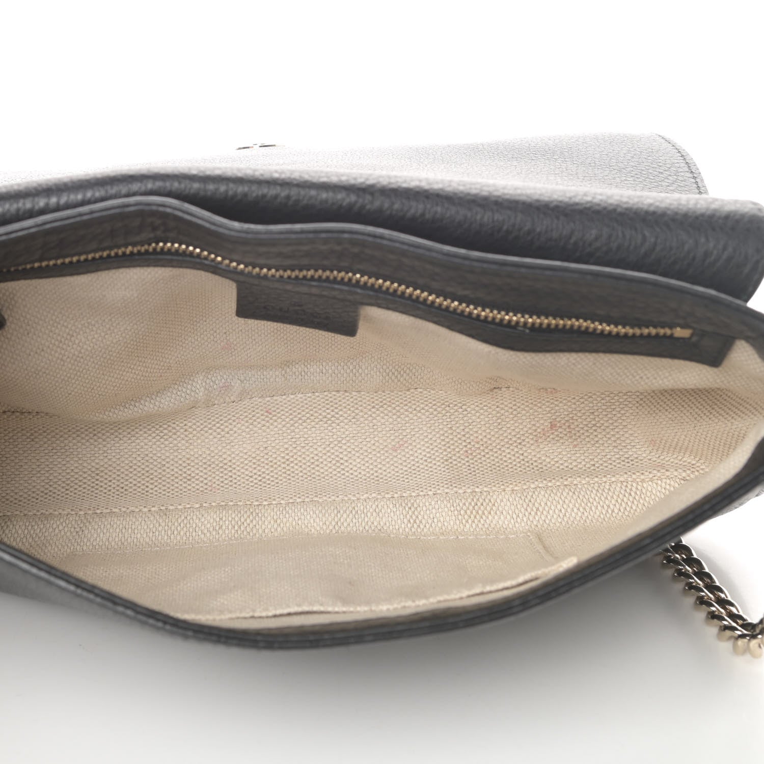 Gucci Pebbled Calfskin Medium Soho Flap Crossbody Black 5 of 12