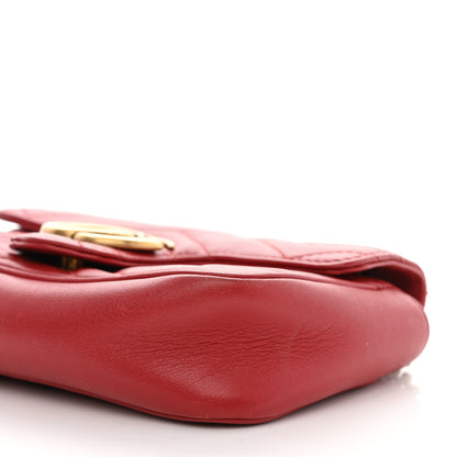 Gucci Calfskin Matelasse Super Mini GG Marmont Shoulder Bag Hibiscus Red 10 of 11