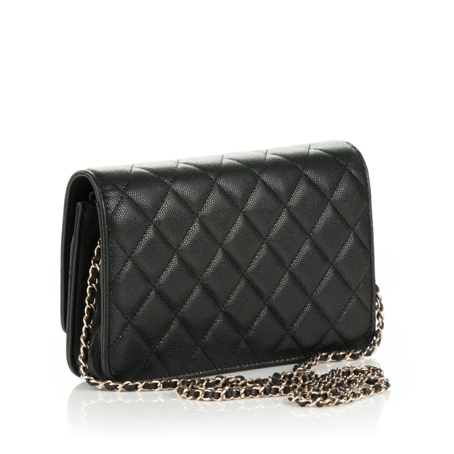 Chanel Caviar Quilted Golden Class Wallet On Chain WOC Black 3 of 8