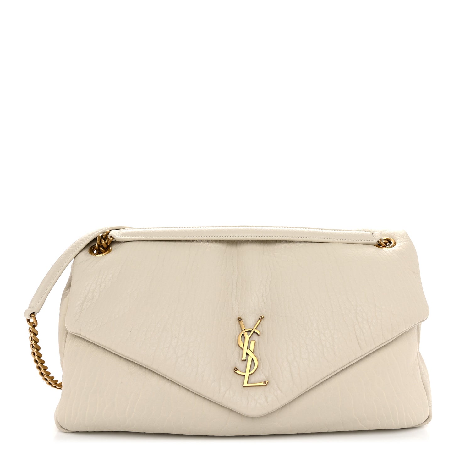 Grained Lambskin Large Calypso Blanc Vintage