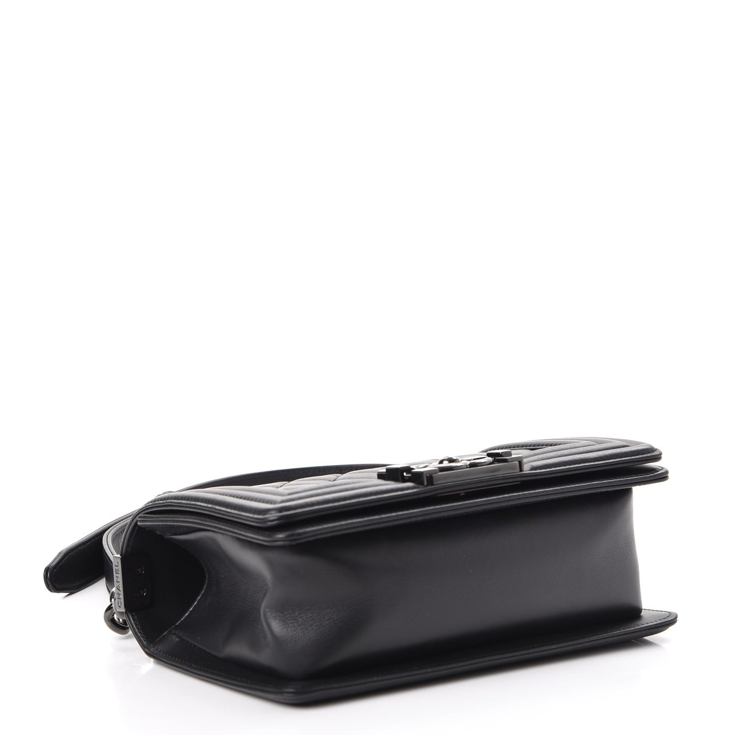 Calfskin Quilted Small Boy Flap So Black