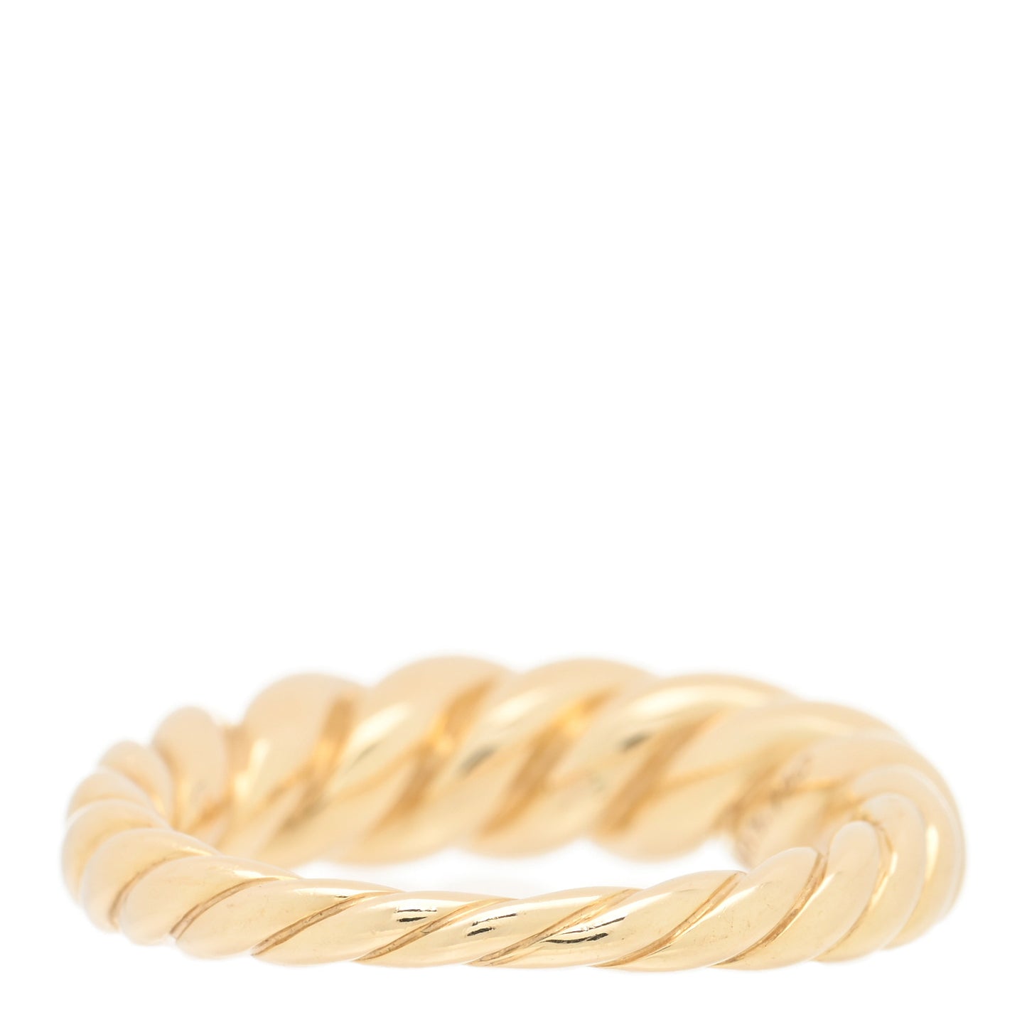 18K Yellow Gold Sculpted Cable Ring 54 7