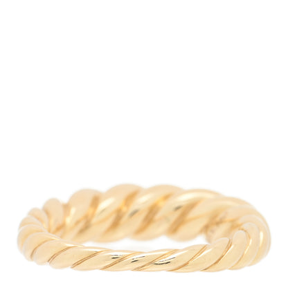 David Yurman 18K Yellow Gold Sculpted Cable Ring 54 7 3 of 5