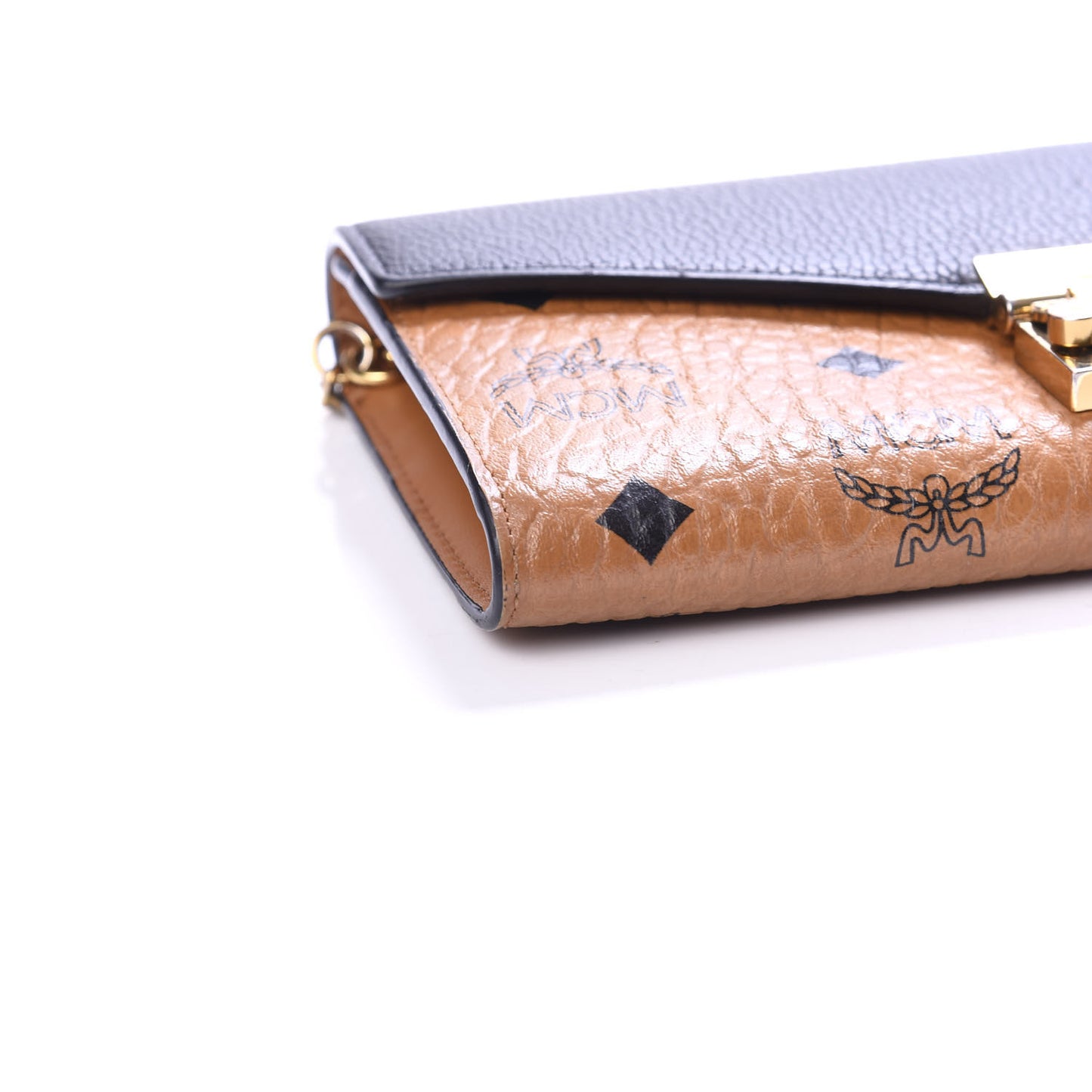 Visetos Large Patricia Wallet On Chain Cognac Black