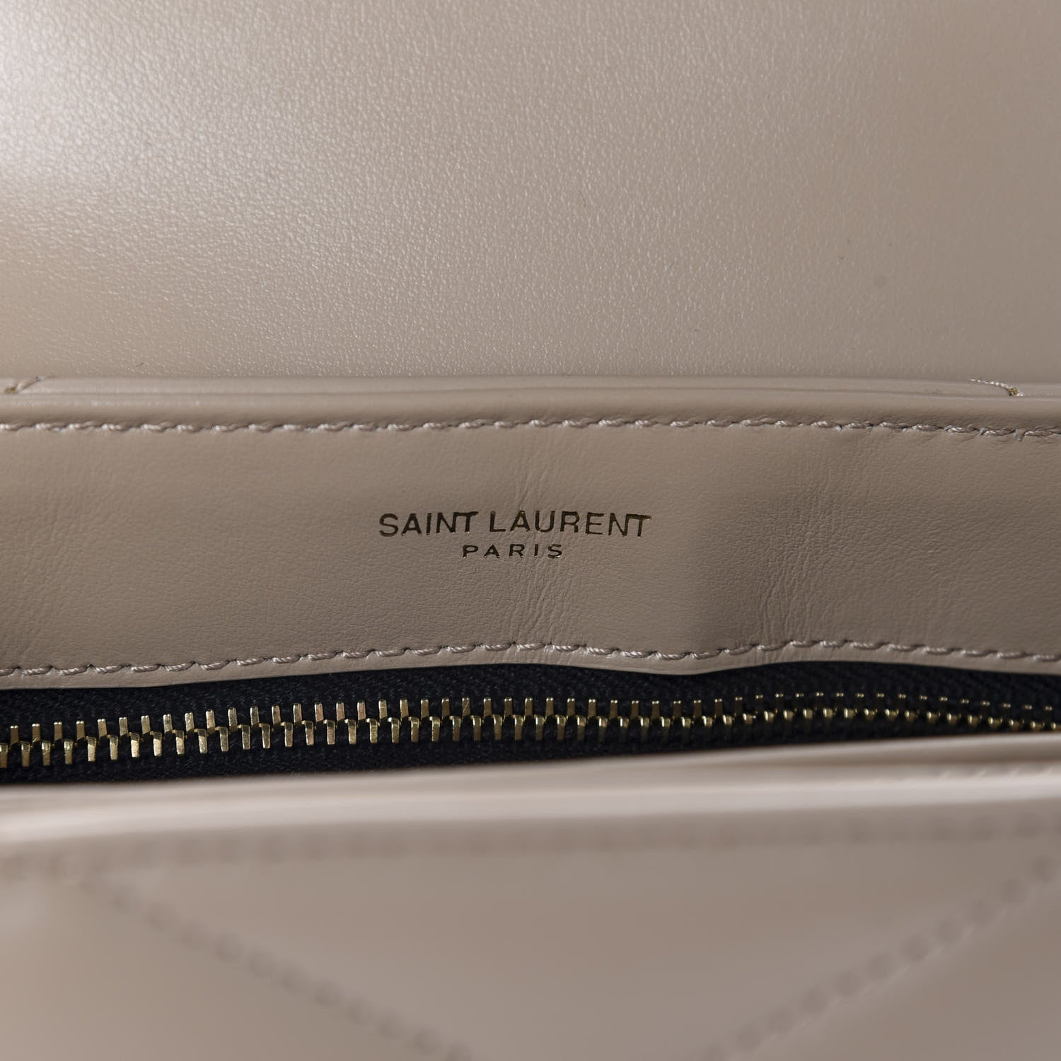 Saint Laurent Calfskin Y Quilted Monogram Toy Loulou Crossbody Bag Dark Beige 11 of 12