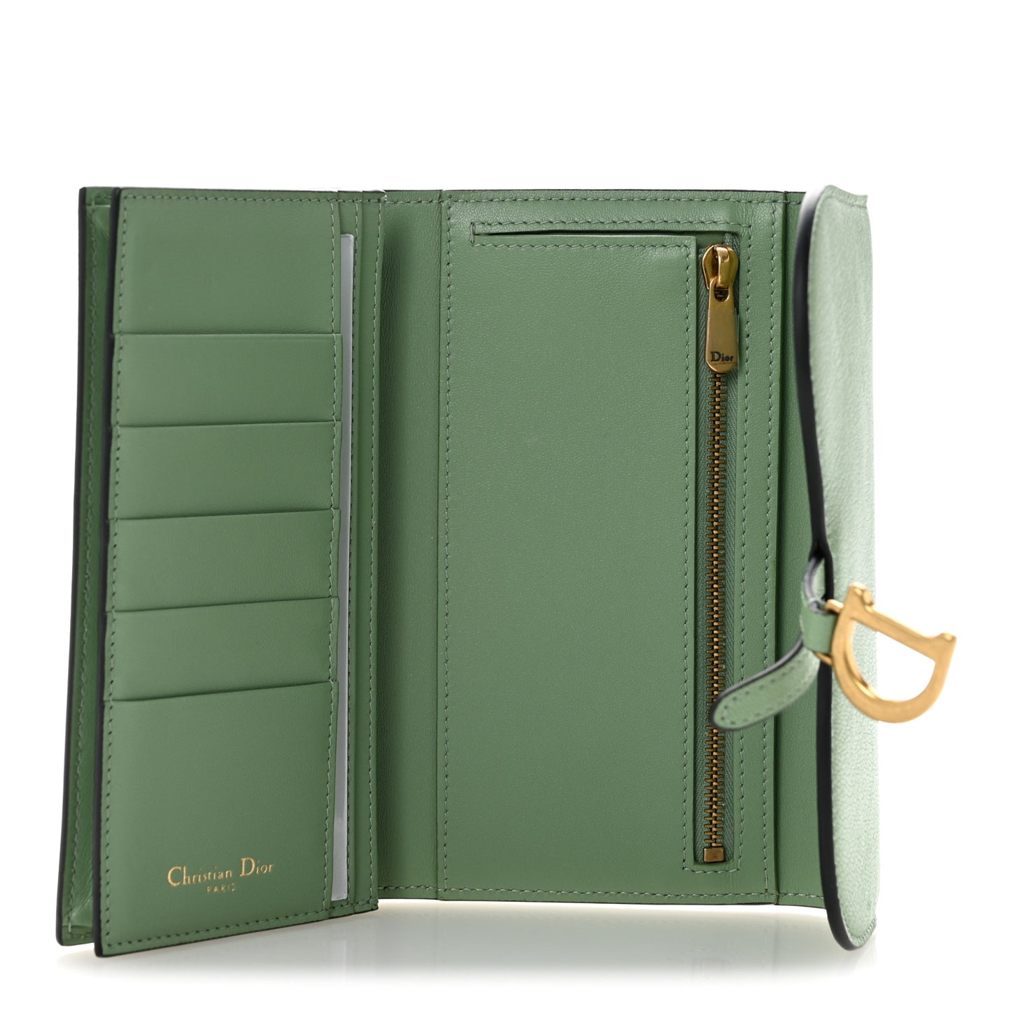 Goatskin Saddle Long Wallet Queen Mint