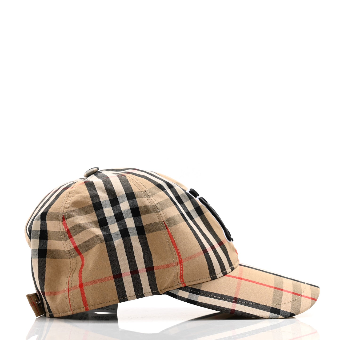 Cotton Vintage Check Monogram Baseball Hat S Archive Beige