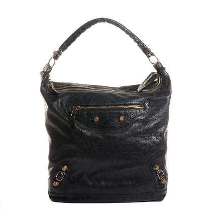 Balenciaga Agneau Giant 12 Rose Gold Hardware Day Hobo Black 1 of 12