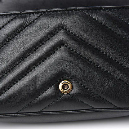 Gucci Calfskin Matelasse Super Mini GG Marmont Shoulder Bag Black 12 of 13