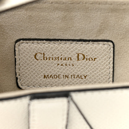 Christian Dior Grained Calfskin Mini Saddle Bag White 6 of 10