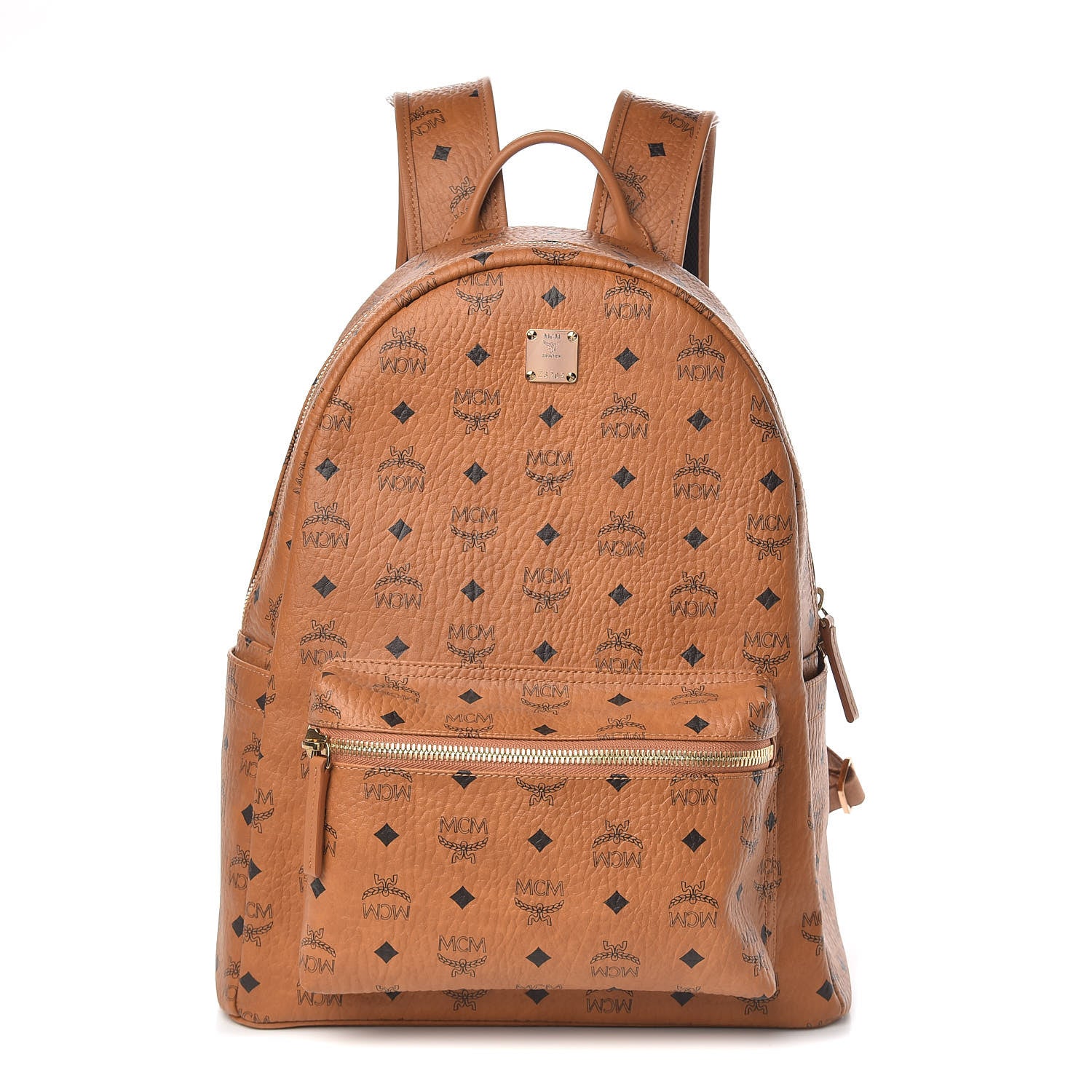 MCM Visetos Medium Stark Backpack Cognac 1 of 10