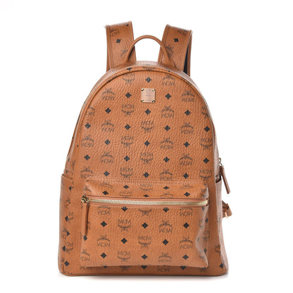 MCM Visetos Medium Stark Backpack Cognac 1 of 10