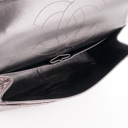 Chanel Metallic Aged Calfskin Quilted 2.55 Reissue 226 Flap Dark Silver 5 of 7