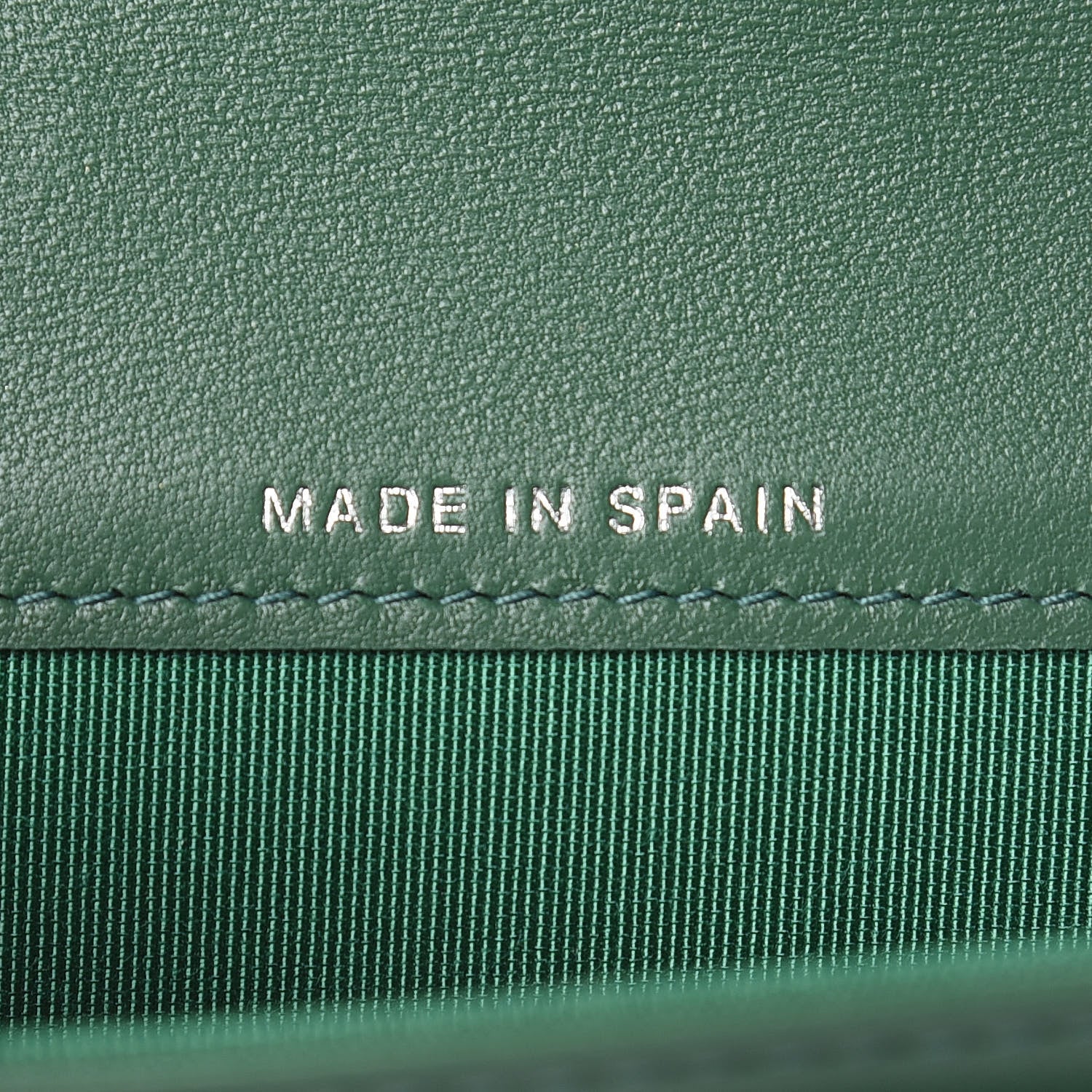 Chanel Lambskin Quilted Flap Card Holder Wallet Green 6 of 8