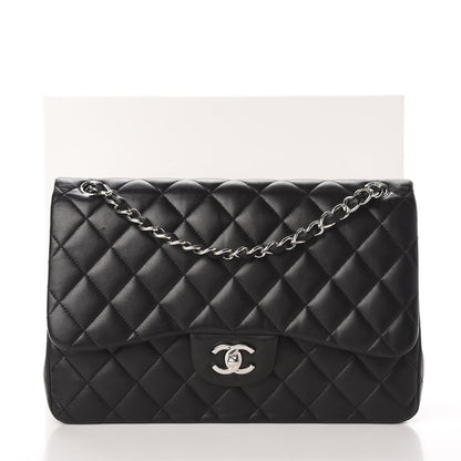 Chanel Lambskin Quilted Jumbo Double Flap Black 16 of 16