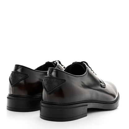 Prada Spazzolato Lace Up Oxfords 10 Bruciato Fume 4 of 9