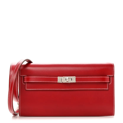 Hermes Box Kelly Wallet To Go Rock Rouge Piment 1 of 10