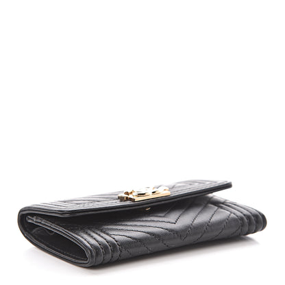 Chanel Lambskin Chevron Quilted Boy Card Holder Black 4 of 11