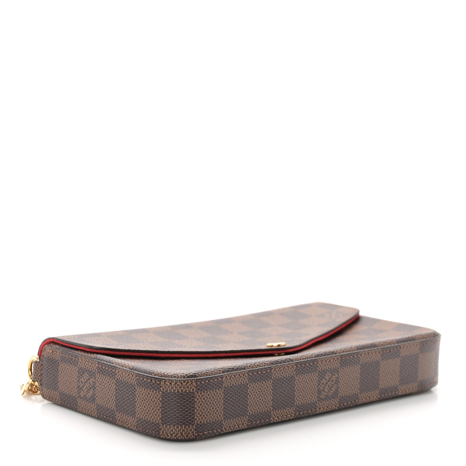 Louis Vuitton Damier Ebene Pochette Felicie Chain Wallet 5 of 10